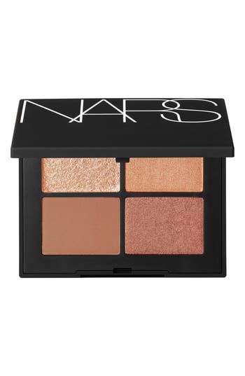 What it is: An eyeshadow quad featuring unique shades specially curated by François Nars.Who it's for: All skin types.What it does: These rich, long-lasting eyeshadows deliver high-impact color in one stroke and come in matte, metallic and sparkling finishes. With intense color payoff and an addictive velvety texture, these shades easily blend to create smooth, even color. Pigment Power Suspension technology delivers incredible payoff via pigments suspended in a liquid binding system, which allows the eyeshadows to deliver the single-stroke, intense color. Each shade can be applied wet or dry or used as eyeliner.Mojave Palette includes:- Shimmering Rose- Shimmering Golden Brown- Cream with Pearl Sheen- Warm Matte BrownSingapore Palette includes:- Sparkling Pale Gold- Sparkling Antiqued Bro Eyeshadow Quad, Matte Metallic, Pale Gold, Gold Sparkle, Intense Colors, Golden Brown, Light Shades, Nars, Eyeshadow Palette