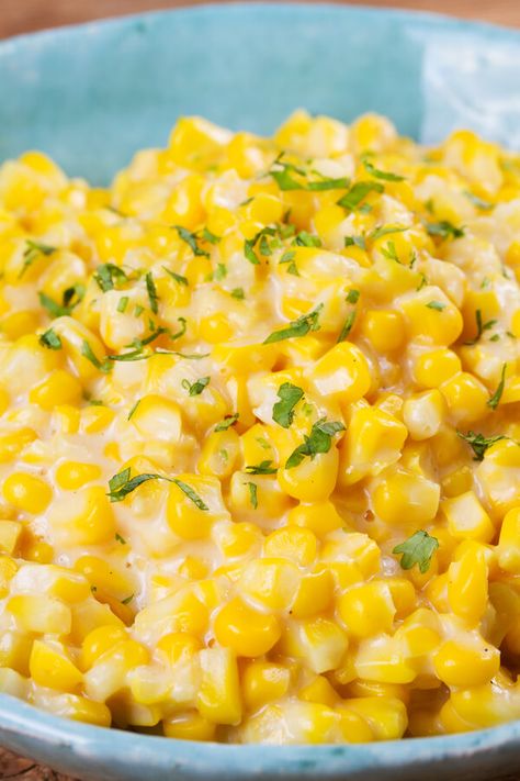 Cold and Creamy Sweet Corn Salad - Made with frozen corn kernels, mayonnaise, sugar, cayenne pepper, black pepper, salt | CDKitchen.com Cold Corn Salads Recipes, Frozen Corn Salad Recipes, Cold Corn Recipes, Frozen Salad Recipes, Cold Corn Salad, Creamy Sweet Corn, Sweet Corn Salad Recipe, Honey Butter Skillet Corn, Sweet Corn Salad