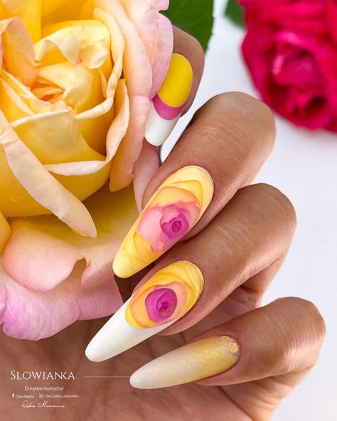 3D roses, rose , rose3d , nails, nails art Nail 2023 Summer, Roses Nails, Disney Acrylic Nails, Blue And White Nails, 3d Nail Designs, Silver Nail Art, 3d Flower Nails, Lilac Nails, Rose Nail Art