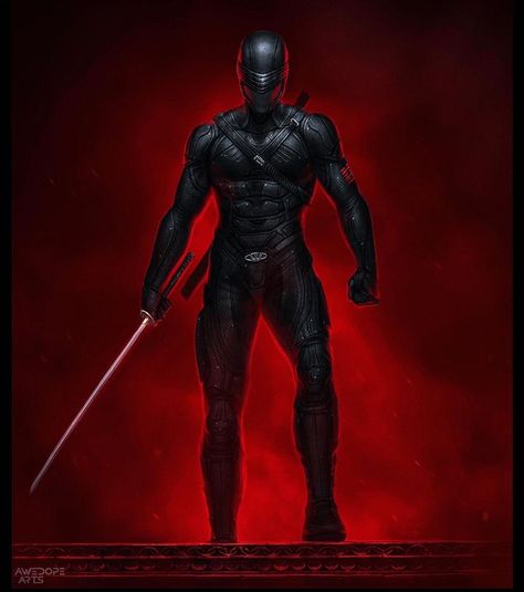 ComicBook.com on Instagram: “What did you think of the new #SnakeEyes trailer?⁠ ⁠ (via @awedope.arts) ⁠” Snake Eyes Movie, Snake Eyes Gi Joe, Eye Movie, Ninja Suit, Gi Joe Characters, Arte Ninja, Futuristic Armour, Ninja Art, Starship Design