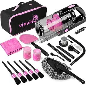 Car Detailing Supplies, Pink Car Interior, Car Detailing Kit, Car Detailing Interior, Car Cleaning Supplies, Windshield Cleaner, Car Cleaning Kit, Pink Car Accessories, Pink Tools