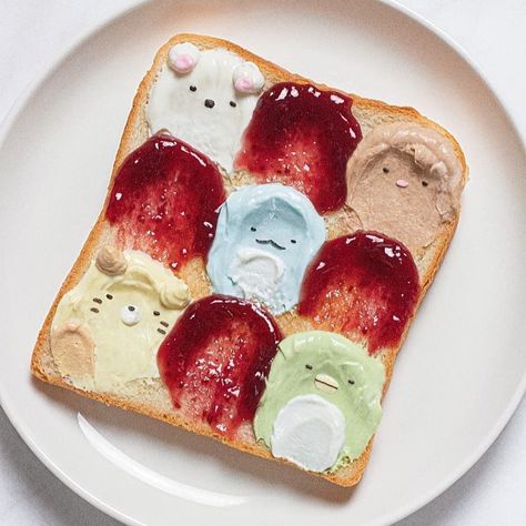 subtle asian baking (SAB) on Instagram: “Checkered Kawaii toast by @_emi_eats_ • 🍞”Another checkered toast post! 🍞 Inspired by @davelle.nyc 's famous IG-worthy toasts! I made…” Subtle Asian Baking, Japanese Toast, Kawaii Food Drawings, Cheese Shapes, Aesthetic Toast, Cat Toast Drawing, Toast Drawing, Cat Toast, Toast Plushie