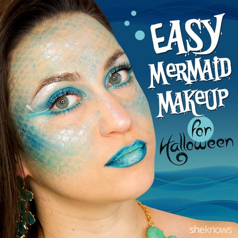 How to Totally Master Instagram’s Halloween Mermaid Makeup – SheKnows Mermaid Face Paint, Mermaid Makeup Halloween, Mermaid Makeup Tutorial, Painting Mermaid, Meme Costume, Fish Makeup, Halloween Make-up Looks, Mermaid Halloween Costumes, Hallowen Ideas