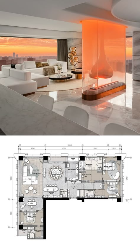 Penthouse Plans Layout, Sofa Floor Plan, Penthouse Apartment Plan, Penthouse Layout Floor Plans, Penthouse Floor Plan Luxury, Luxury Penthouse Apartment Floor Plans, Penthouse Design Interiors, Penthouse Plan, Penthouse Floor Plan