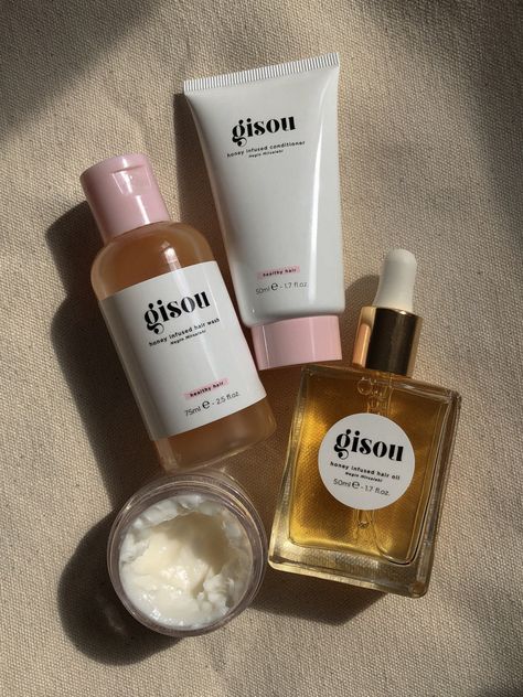 gisou honey infused haircare set Gisou Products, Washing Hair, Hair Conditioner, Hair Goals, Healthy Hair, Hand Soap Bottle, Shampoo Bottle, Hair Care, Honey