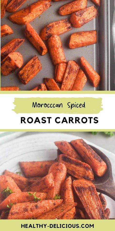 Moroccan Carrots Recipe, Moroccan Spiced Carrots, Best Roasted Carrots, Roast Carrots, Carrots Healthy, Moroccan Carrots, Roasted Carrots Recipe, Kosher Cooking, Spiced Carrots