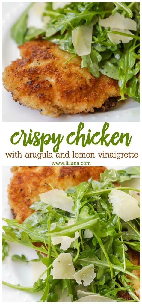 Easy Chicken Recipes For One Person, Light Chicken Meals For Dinner, Light Chicken Dinner Recipes, Zepbound Meals, Chicken With Arugula, Crispy Fried Chicken Breast, The Best Chicken Recipes, Fried Chicken Breast Recipe, Light Summer Dinners