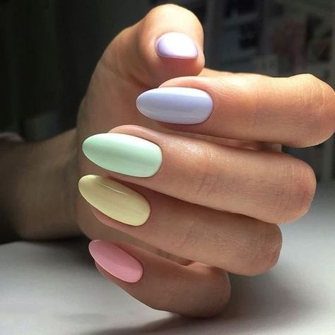 Pastel Nails Designs, Nagellack Trends, Smink Inspiration, Nail Polish Trends, Simple Nail Art Designs, Best Nail Art Designs, Spring Nail Art, Summer Acrylic Nails, Rainbow Nails