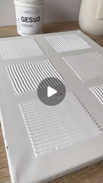 How To Make Gesso For Canvas, Textured Canvas Art Supplies, Painting With Gesso Texture, Clay Draping On Canvas, Sergio Aranda, Diy Gesso, Textured Art Canvas, Gesso Art, Cuadros Diy