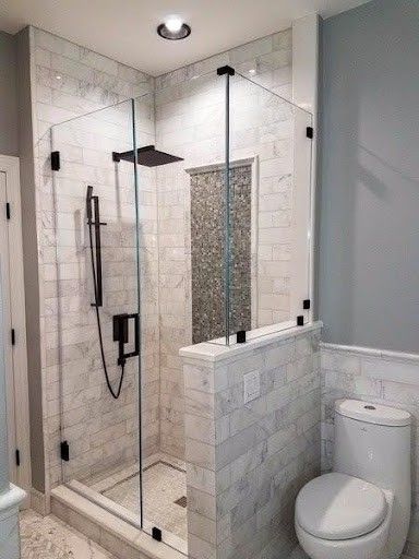 21 SMALL BATHROOM SHOWER IDEAS PERFECT FOR TINY HOUSES & ADUS 1 Small Bathroom Ideas On A Budget Showers, Renovate Tiny Bathroom, Half Wall Small Shower Ideas, Tiny House Bathrooms With Showers, Shower Remodel For Small Bathroom, Small Bathroom Shower Only Ideas, Guest Bathroom Stand Up Shower Ideas, Half Shower Wall Walk In, Compact Shower Room Ideas