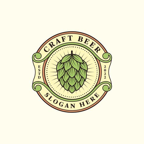 Download this Premium Vector about Premium Craft Beer Vintage Logo Design and discover more Professional Graphic Resources on Freepik. #freepik #vector #beer #beerlogo #craftbeer #brewery #brewing Brewery Logo Design, Craft Beer Logo, Beer Logo Design, Beer Logos, Brewery Logo, Beer Logo, Vintage Logo Design, Vintage Beer, Vintage Logo