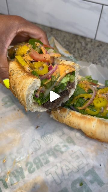 Raven Hall on Instagram: "Subway Inspired Cheesesteak Sandwich 🤤😋When I tell my kids we got food at home I mean that. @subway 

#subway #sandwich #cooking #cookingathome #cookingtime #cookingwithlove #delicious #dinner #eat #eating #food #foodblogger #foodie #foodies #foodlover #foodporn #foods #foodstagram #healthyfood #homecooking #homemade #instafood #explore #explorepage" Homemade Subway Sandwich, Subway Sandwich Order Ideas, Subway Order Ideas, Best Subway Sandwich Ideas, Subway Sandwich Ideas, Subway Sandwich Recipe, Crossiant Sandwich, Best Subway Sandwich, Sub Sandwich Ideas