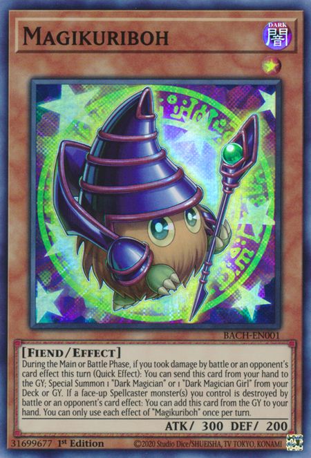 Magikuriboh - Yugipedia - Yu-Gi-Oh! wiki Monster S, Dark Magician Girl, Legendary Pictures, Dark Magician, Yugioh Cards, Japanese Names, Card Sleeve, Game Dice, Yu Gi Oh