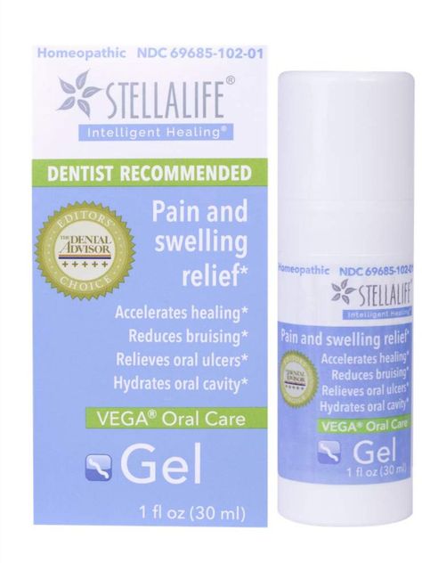 StellaLife VEGA Oral Gel: Dry Socket, Dry Mouth, Teeth Extraction, Gum Surgery, Canker Sore, Braces, Denture, Ulcer, Mucositis, Dental Implant, Advanced Natural Dental Pain Relief, Heal Faster, Mint Teeth Extraction, Reduce Bruising, Gum Surgery, Dry Socket, Canker Sore, Dry Mouth, Tooth Extraction, Dental Implant, Dental Implants