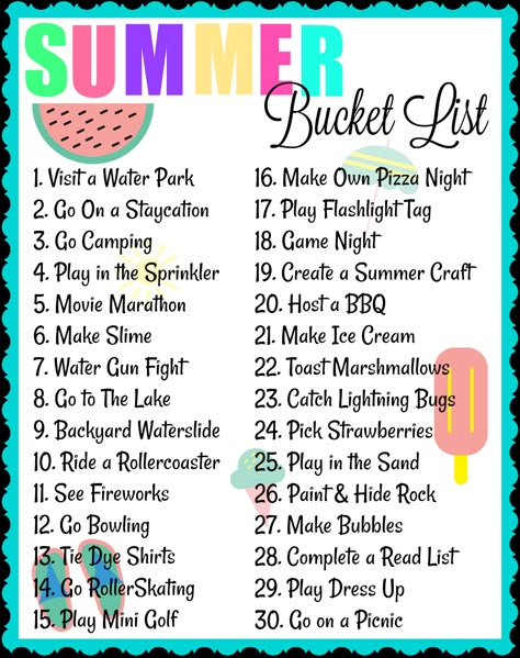 Nanny to Mommy: Summer Bucket List Ideas for the Family Ultimate Summer Bucket List, Bucket List For Teens, Summer Schedule, Summer Fun For Kids, Bucket List Ideas, Fun Summer Activities, Summer Fun List, Summer Bucket List, Fun Family Activities