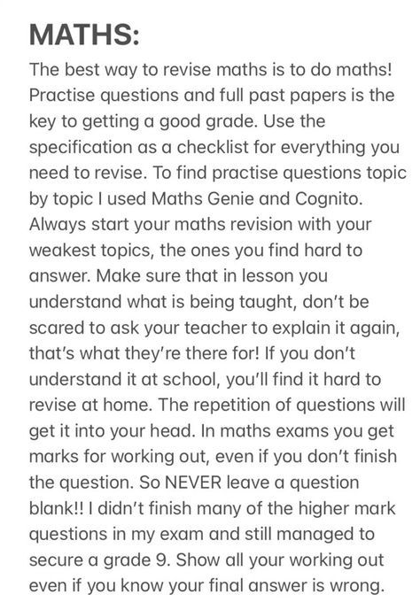 How To Become A Math Genius, Study Techniques Math, How To Get Better At Math, Best Way To Revise, Maths Study, Romanticising Studying, Revision Motivation, Revision Timetable, Study Advice