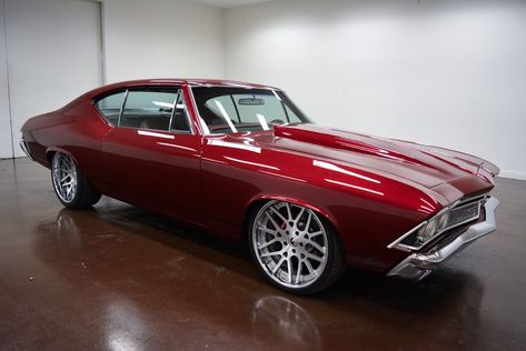 1968 Chevrolet Chevelle ProTouring LS Air Ride Candy Red Paint, 68 Chevelle, 1969 Chevelle, Chevy Chevelle Ss, Chevrolet Chevelle Ss, Candy Red, Chevy Muscle Cars, Chevy Chevelle, Custom Muscle Cars