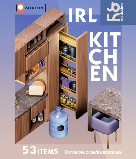 IRL KITCHEN SET | PUBLIC ACCESS 08.AGO.2024 COURSEFORGE | Patreon Maxis Match Furniture Cc, Maxis Match Furniture, Cc Clutter, Around The Sims 4, Furniture Cc, Sims 4 Kitchen, Sims 4 Challenges, Sims 4 Family, Sims Packs