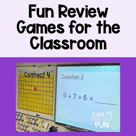 Fun Review Games for the Classroom - Team J's Classroom Fun Fun Games To Make, Fun Math Review Games, Fun Review Games, Test Review Games, Games For The Classroom, Math Calendar, Games For Students, Elementary Games, Fun Classroom Games