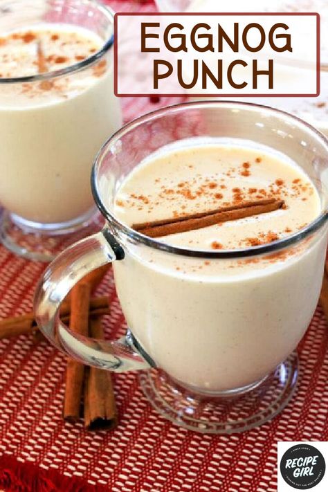 Eggnog Punch, Best Eggnog Recipe, Egg Nog Recipe Easy, Eggnog Latte Recipe, Alcoholic Eggnog, Classic Eggnog, Eggnog Latte, Holiday Punch Recipe, Busy Mom Recipes