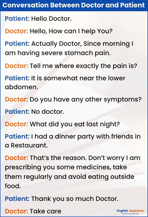 Conversation Between Doctor and Patient in English Casual Conversation Dialogue, Conversation English Activities, Simple Conversation In English, Conversation Practice English, Conversational English For Kids, English Conversation Learning Worksheets, English Learning Spoken Conversation, English Conversation Learning Practice, Conversational English Activities