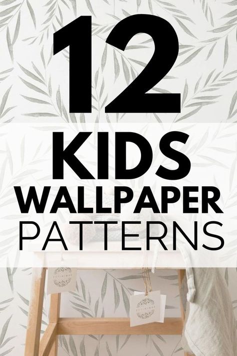 When it comes to decorating a nursery or kids’ room, always think of your design as temporary. Your child’s needs continue to evolve and their interest will change. And, when they do, one of the… More Kids Wallpaper Pattern, Wallpaper Childrens Room, Modern Kids Room Design, Childrens Bedroom Wallpaper, Kids Bedroom Wallpaper, Farmhouse Wallpaper, Children's Bedroom Ideas, Diy Nursery Decor, Kids Bedroom Walls