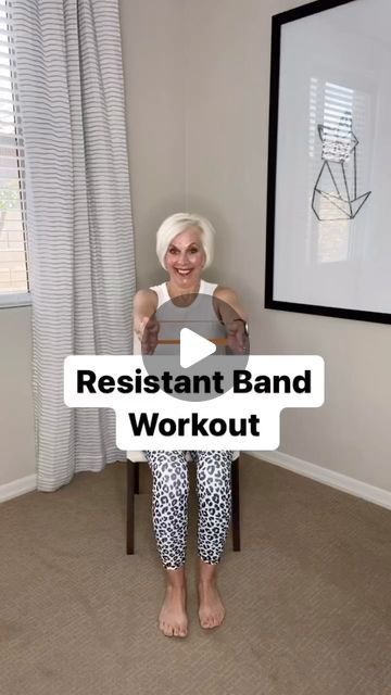 Cheri Mind Body Exercise on Instagram: "Resistance Band Workout.  Link to the resistance band is in my bio.  Remember to do your best and forget the rest 👍♥️🙏" Seated Leg Exercises Resistance Bands, Sitting Band Workout, Flex Band Exercises, Seated Band Exercises, Resistance Band Exercises For Beginners, Exercise Band Workout, Seated Workout, Loop Band Exercises, Resistant Band Workouts