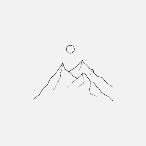 Snow Capped Mountain Tattoo, Minimal Drawings, Font Pairings, Minimalist Drawing, Tatuaje A Color, Mountain Tattoo, Line Art Design, Mini Drawings, Simplistic Tattoos