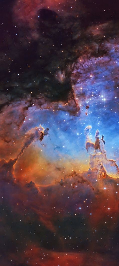 M-16 the Eagle Nebula cropped mobile wallpaper 1080x2400 Cell Wallpaper, Nebula Art, Nebula Wallpaper, Eagle Nebula, M 16, Earth From Space, The Eagle, Dog Runs, Out Of This World