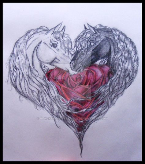 New School Horse Tattoo, Horse Head Heart Tattoo, So Tattoo, Horse Heart Tattoo, Native American On Horse Tattoo, Black Beauty Horse Tattoo, Crazy Horse Tattoo Native American, Tattoo Wall Art, Unicorn Tattoo