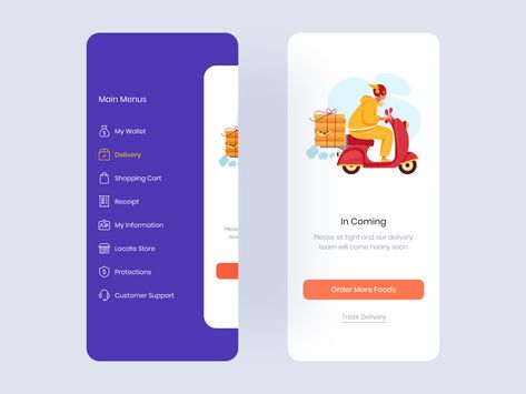 Side Menu by BuildWith Angga on Dribbble How To Store Ties, User Flow, Mobile Ui Design, Productivity Apps, Mobile App Ui, Book App, Mobile App Design, Mobile Ui, App Ui