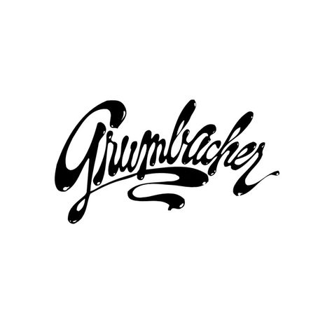 Grumbacher - Logo Database - Graphis Herb Lubalin, Clock Tattoo Design, Typography Hand Drawn, Hand Lettering Alphabet, Graffiti Font, Lettering Alphabet Fonts, Typography Layout, Lettering Style, Typography Graphic