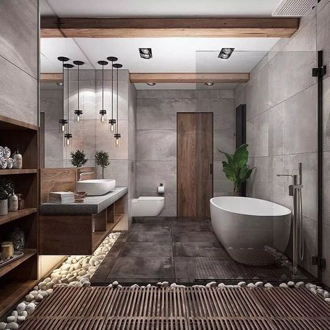 Drømme Bad, Design Interior Baie, Extra Space Storage, Zen Bathroom, Bilik Air, Contemporary Bathroom Designs, Design A Space, Decor Baie, Trendy Bathroom