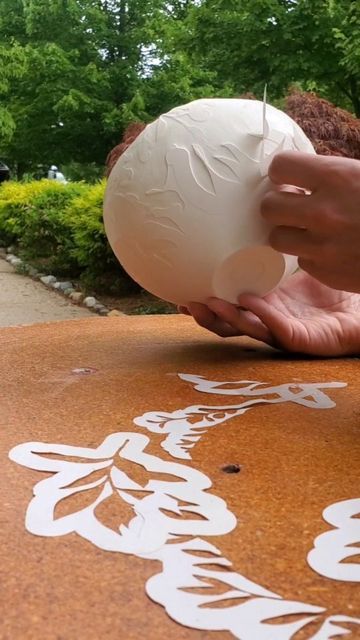 dallas wooten / Ceramics 🇲🇽🇺🇲 on Instagram: "Finishing one of the collab bowls with @taylorsijan ! Here's a very sped up time lapse of me water etching this piece utilizing Taylor's patterns. There's a bit of a learning curve using this method and applying the stencils. Patience is a requirement for sure 🤣.This is also the first one using the negative stencils but I'm pretty happy with the piece! What do you think? 🍃🌿 🍻 . . . #pottery #clay #stencils #Contemporaryceramics #porcelain #wat Water Etched Ceramics, Water Etched Pottery, Water Etching Pottery, Paper Resist Pottery, Water Etching Ceramics, Glaze Designs, Clay Stencils, Etched Pottery, Carved Pottery