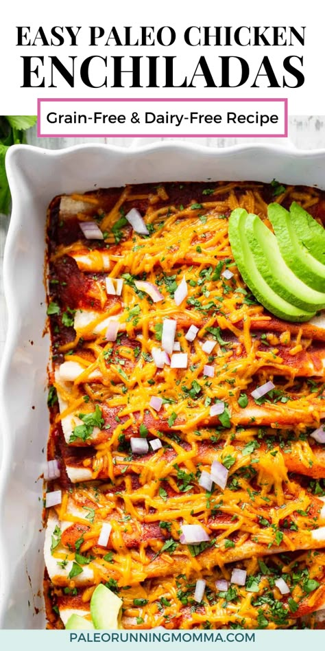 No Tortilla Enchiladas, Paleo Rotisserie Chicken Recipes, Gf Df Enchiladas, Whole 30 Enchiladas, Non Dairy Chicken Enchiladas, Enchilada Casserole Dairy Free, Paleo Chicken Enchiladas, Whole 30 Chicken Enchiladas, Paleo Chicken Enchiladas Recipes