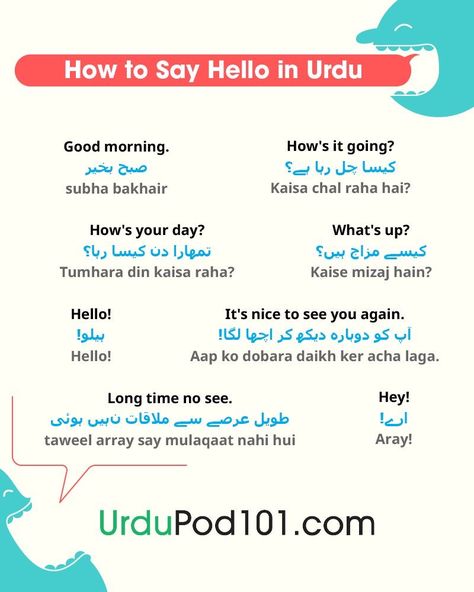 How to say hello in Urdu Urdu Learning Language, How To Learn Urdu Language, Urdu Phrases, Learning Urdu, Urdu Learning, Urdu Worksheets, Urdu Vocabulary, Words For Writers, Learn Urdu