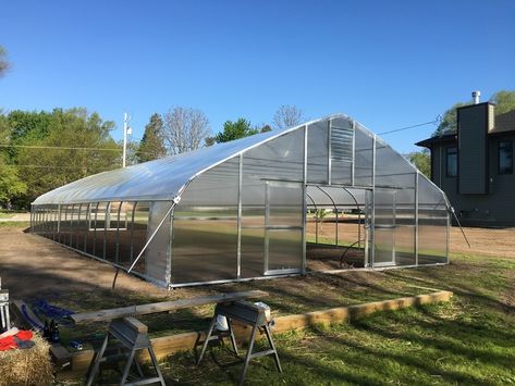 30 ft. wide High Tunnel DIY Kit Small Greenhouse Ideas, High Tunnel Greenhouse, Tunnel Garden, Homemade Greenhouse, High Tunnel, Cheap Greenhouse, Tropical Greenhouses, Garden Answer, Tunnel Greenhouse