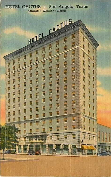 San Angelo Texas, Ghost Walk, Hilton Hotels, San Angelo, Hilton Hotel, Vintage Postcards, Leaning Tower Of Pisa, Wild West, Nail Salon