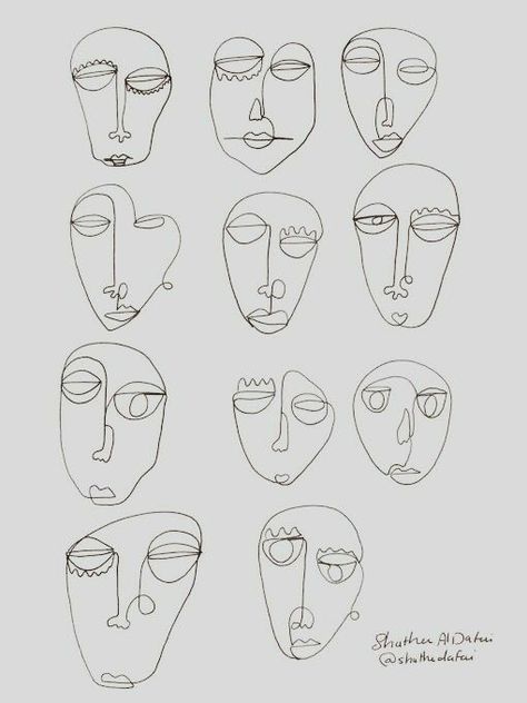 Line Art Faces, Face Art Drawing, Face Line Drawing, Art Faces, Abstract Face Art, One Line Art, Soyut Sanat Tabloları, Face Lines, Abstract Line Art