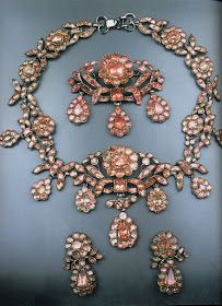 The Closet Historian: Closet Histories no. 4.10: 18th Century Jewelry Pink Topaz Jewelry, 18th Century Jewelry, Georgian Jewelry, Jewelry Magazine, Pink Stones, Historical Jewellery, Topaz Jewelry, Royal Jewels, Pink Topaz