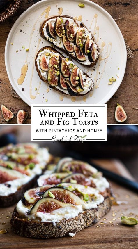 Toast With Figs, Fig Toast Recipe, Feta Toast Ideas, Fig On Toast, Figs On Toast, Feta Toast Recipe, Figs Breakfast Ideas, Fig And Feta, Fig Toast Breakfast