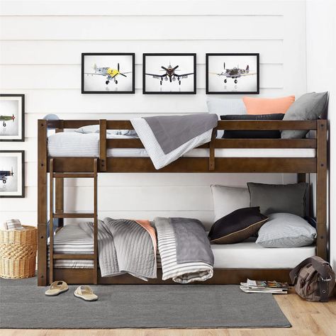 Kids Sierra Mocha Twin Bunk Bed | Pier 1 Bunk Bed Ideas Diy, Bunk Bed Designs For Teens, Bunk Beds Small Room, Bedding Twin, Modern Bunk Beds, Twin Bunk Bed, Bunk Beds With Stairs, Space Bedding, Twin Bunk Beds