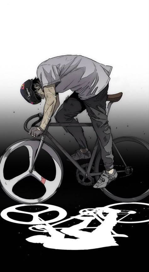 Wind Breaker - [Part 3] Ep. 127 | Jay Jo Anime Scythe, Cycle Drawing, Jay Jo, Windbreaker Webtoon, Good Luck Gif, Alucard Mobile Legends, Bike Illustration, Fixie Bike, Fixed Gear Bike