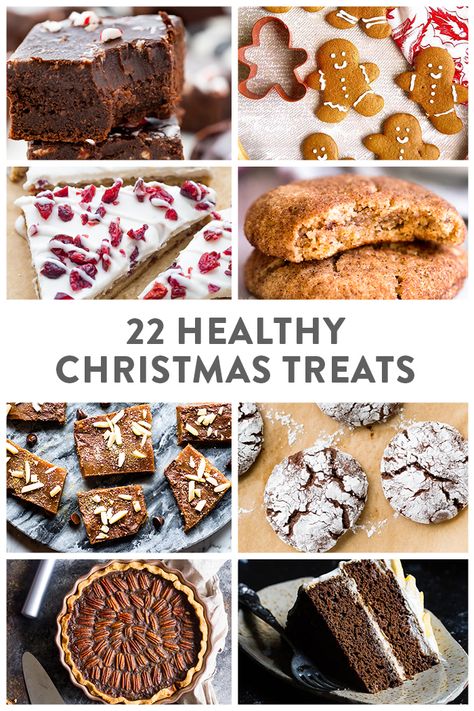 When it comes to the holidays, we're all looking for something quick, delicious and healthy that we can feed our family and friends, and you'll find the perfect treat in this list of 20 Healthy Christmas Treats! Find the perfect gluten free, sugar free, or paleo recipe to make this Christmas season, and a list of essential ingredients that are easy to find thanks to Thrive Market. Completely stress-free and full of flavor! #healthybaking #christmas #healthy Healthier Christmas Desserts, Healthy Xmas Treats, Protein Christmas Treats, Healthy Christmas Deserts, Christmas Dessert Healthy, Healthier Christmas Treats, Healthy Christmas Baking Recipes, Healthy Winter Desserts, Healthy Christmas Baking