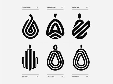 Pear Logo Designs by Second Eight #dribbble #design #logo #logodesign #branding #graphicdesign #Logodesigner Pear Logo Design, Female Logo Design, Pear Logo, Typography Book Layout, Interior Design Logo Inspiration, Logo Design Inspiration Vintage, Dribbble Design, Business Web Design, Logo Design Inspiration Creative