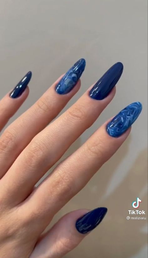 Spring Acrylic Nails, Blue Nail Polish, Almond Acrylic Nails, Blue Nail, Easter Nails, Funky Nails, Best Acrylic Nails, Acrylic Nail Designs, Nails Art