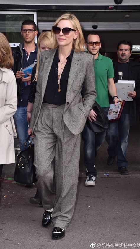 Cate Blanchett Street Style, Masc Fashion, Woman In Suit, Androgynous Fashion, Fall Outfits For Work, Elle Fanning, Cate Blanchett, Menswear Inspired, Non Fiction