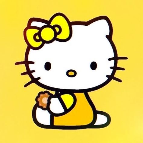 Hello kitty Hello Kitty Yellow Aesthetic, Mimi Kitty, Hello Kitty Mimi, Yellow Hello Kitty, Yellow Cartoon Characters, Yellow Y2k, Hello Kitty Imagenes, Yellow Cartoon, Hello Kitty Wallpaper Hd