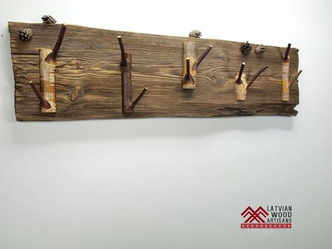 Coat rack Driftwood coat rack Rustic coat rack Handmade | Etsy Rustic Coat Hanger, Rustic Coat Rack Entryway, Coat Hanger Ideas, Wood Coat Rack Wall, Wooden Coat Hanger, Diy Coat Rack, Rustic Coat Rack, Wooden Coat Hangers, Diy Coat