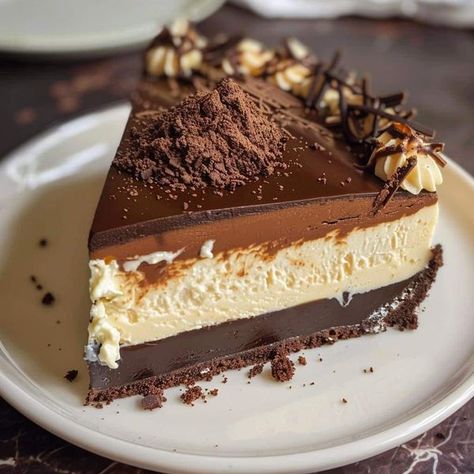 Tuxedo Cheesecake Recipe, Tuxedo Cheesecake, Cheesecake Ingredients, Cupcake Recipes Chocolate, Fresh Recipes, Oreo Crust, Easy Cheesecake Recipes, Grandmas Recipes, Oreo Cheesecake